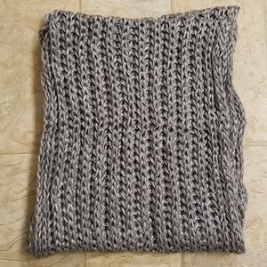 Silver knit infinity scarf